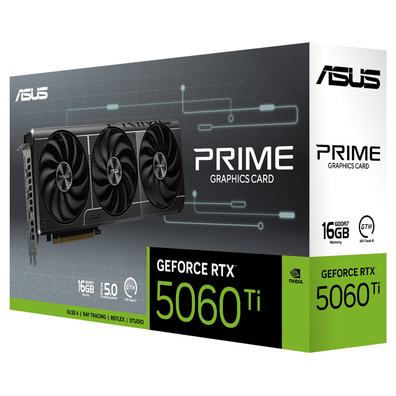 کارت گرافیک ASUS Prime GeForce RTX 5060 Ti 16GB GDDR7 128Bit
