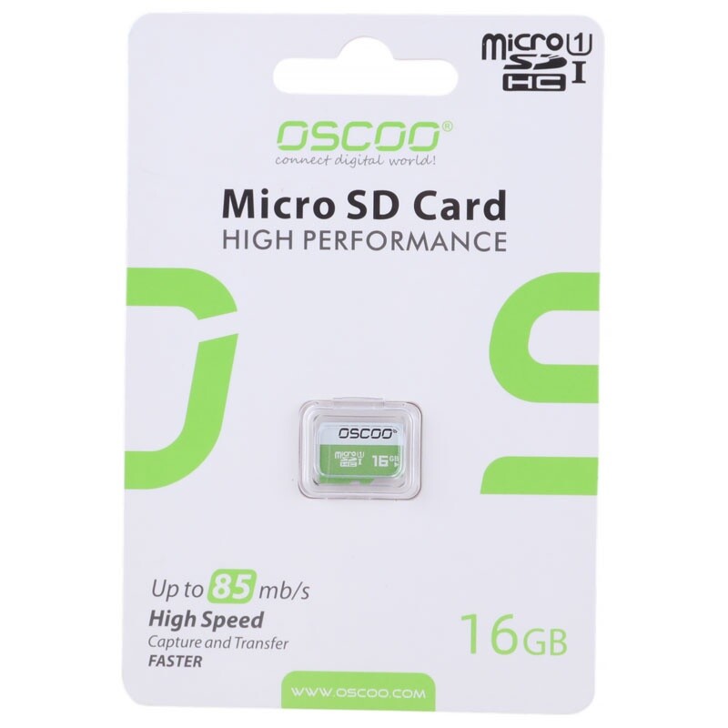 رم میکرو 16 گیگ اوسکو Oscoo Green U1 C10 85MB/s