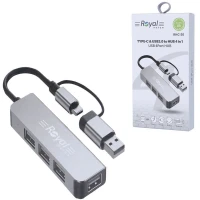 هاب 4 پورت Type-C /USB 3.0 رویال RHC-20