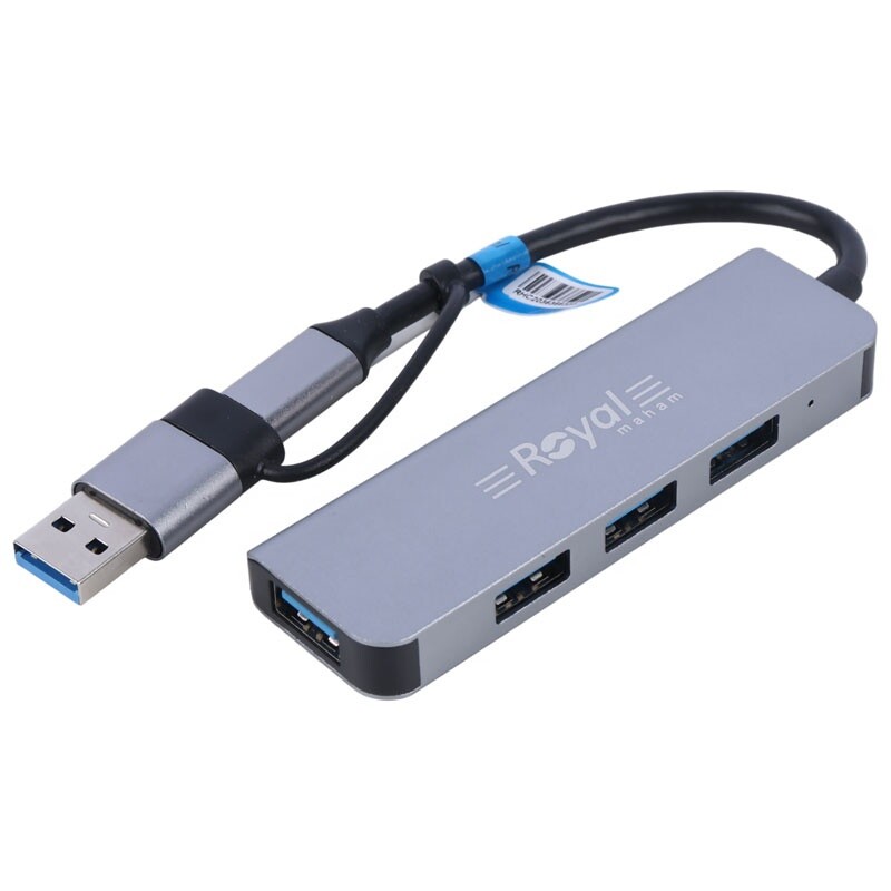 هاب 4 پورت Type-C /USB 3.0 رویال RHC-20