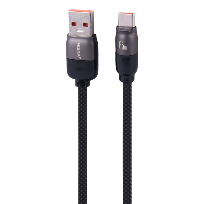کابل تایپ سی فست شارژ Hiska Jelly LX-901AC 5A QC3.0 PD 66W 1m