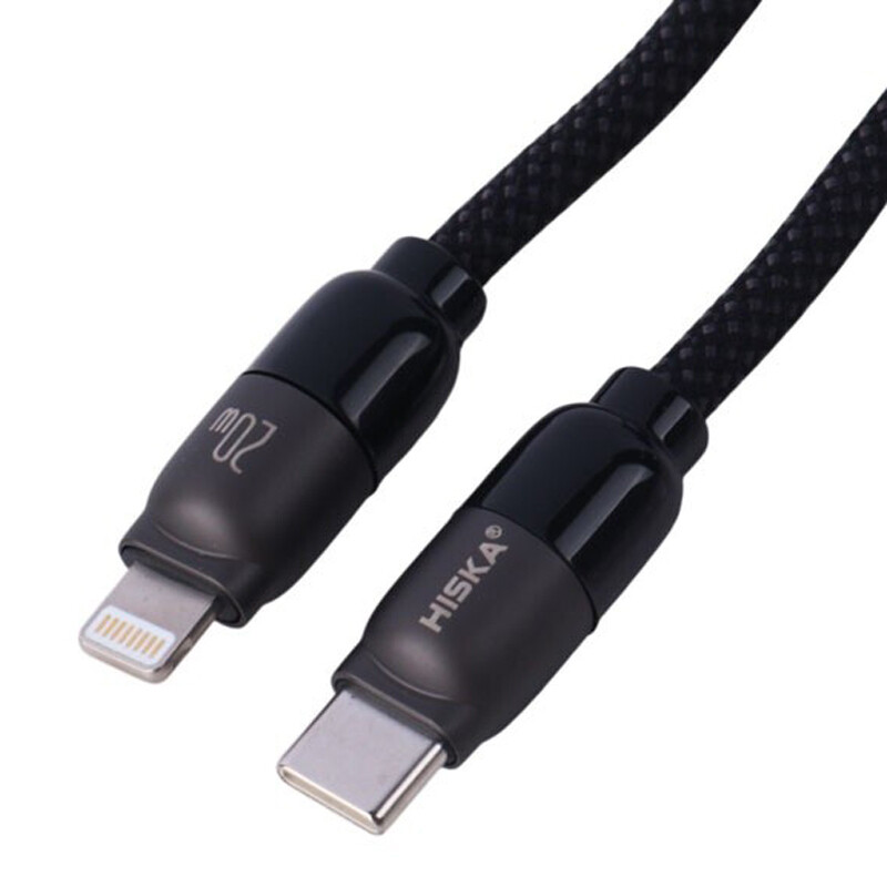 کابل تبدیل فست شارژ Hiska Jelly LX-901CL Type-C To Lightning QC3.0 PD 2.4A 20W 1m