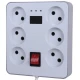 محافظ برق دیجیتال کامپیوتر و صوتی تصویری 6 خانه تیراژه M106 با کابل 1.8 متری