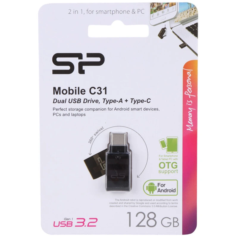 فلش 128 گیگ سیلیکون پاور Silicon Power C31 OTG Type-C USB3.2