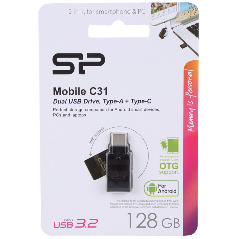فلش 128 گیگ سیلیکون پاور Silicon Power C31 OTG Type-C USB3.2