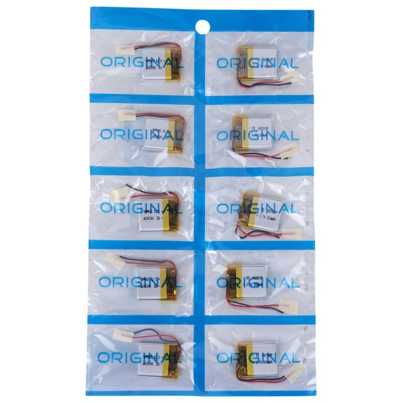 باتری لیتیوم 300mAh 18*20*4mm 042020P بسته 10 عددی