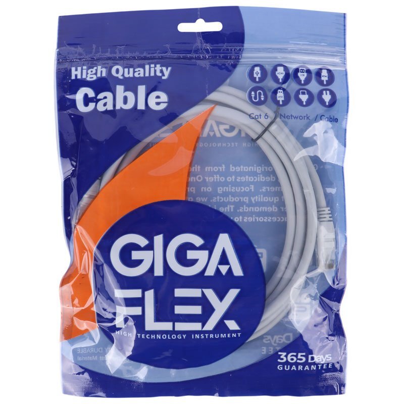 کابل شبکه Cat 6 گیگا فلکس طول 3 متر