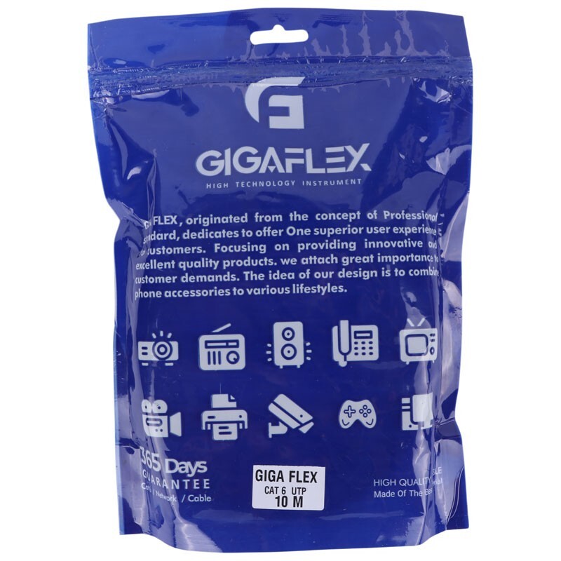 کابل شبکه Cat 6 گیگا فلکس طول 10 متر