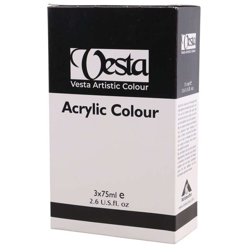 رنگ اکریلیک وستا Cerulean Blue Hue 10 حجم 75 میلی لیتر
