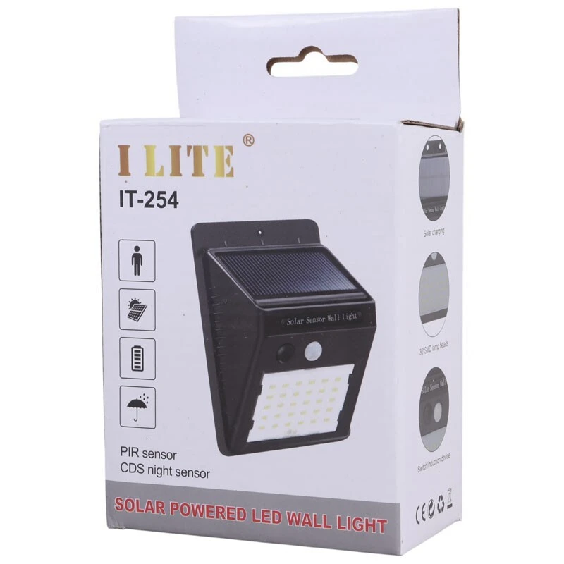 چراغ دیواری سنسوردار خورشیدی I Lite IT-254