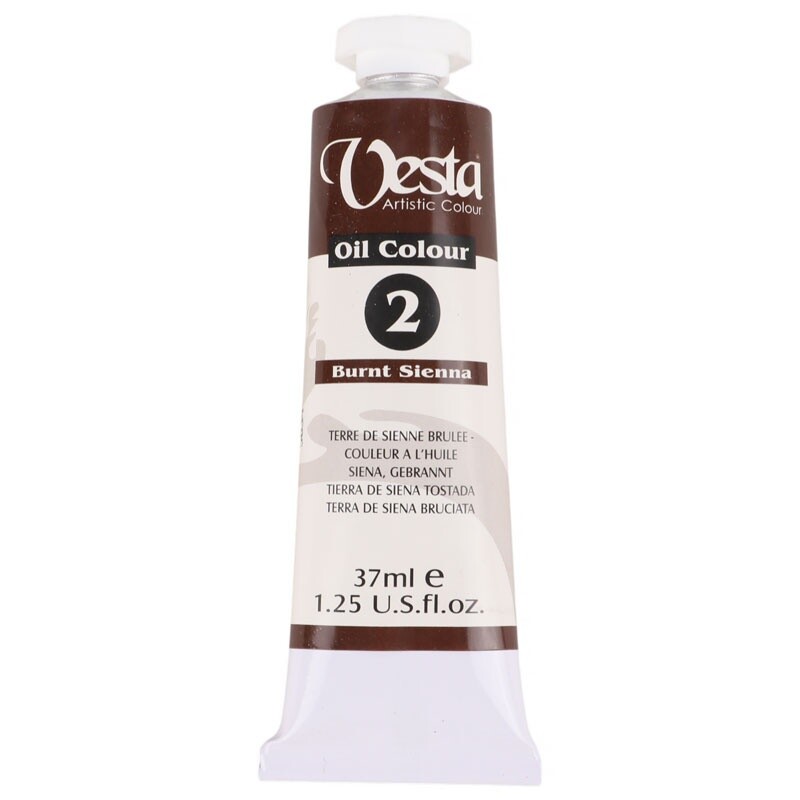 رنگ روغن وستا Burnt Sienna 2 حجم 37 میلی لیتر