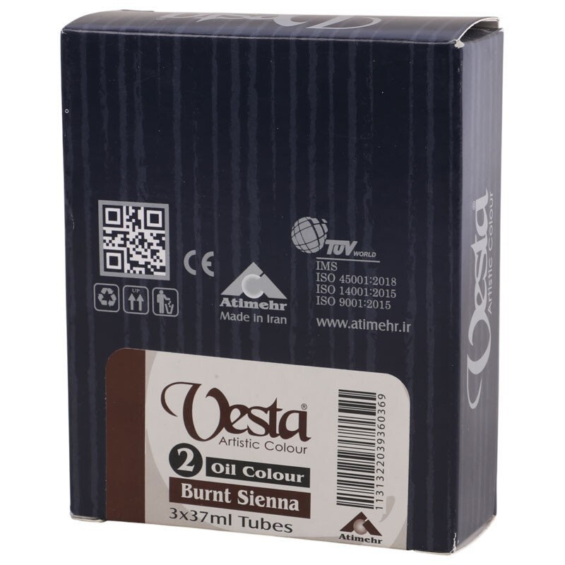 رنگ روغن وستا Burnt Sienna 2 حجم 37 میلی لیتر