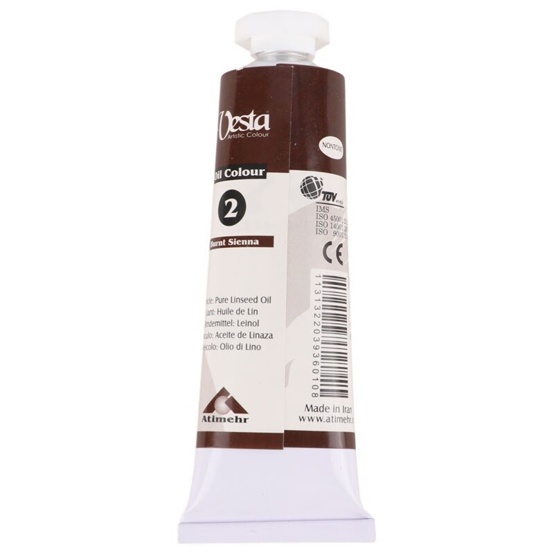 رنگ روغن وستا Burnt Sienna 2 حجم 37 میلی لیتر