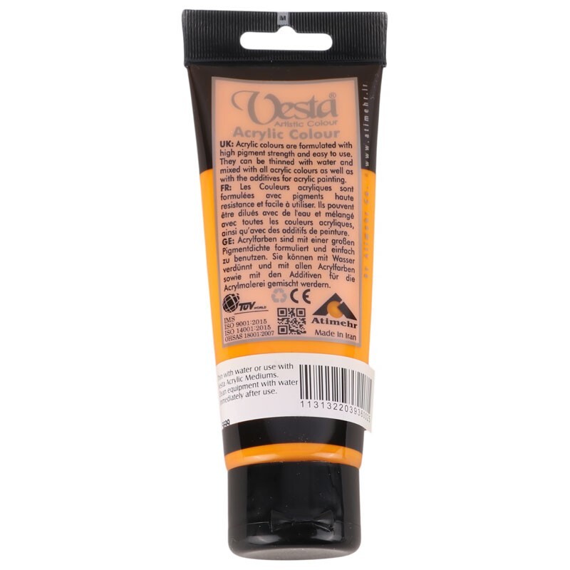 رنگ اکریلیک وستا Cadmium Yellow Hue 9 حجم 75 میلی لیتر