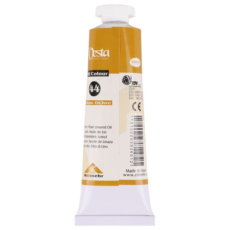 رنگ روغن وستا Yellow Ochre 44 حجم 37 میلی لیتر