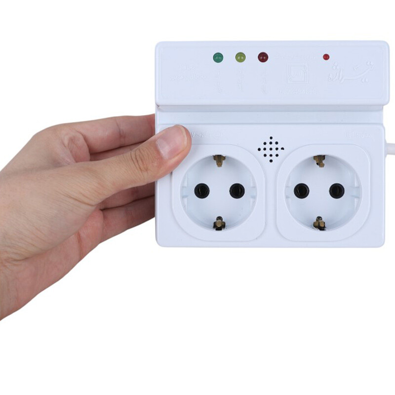 محافظ برق یخچال و فریزر دو کاره 2 خانه ارت دار تیراژه AVA با کابل 1.8 متری