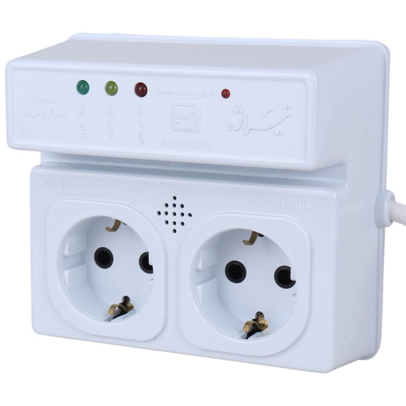 محافظ برق یخچال و فریزر دو کاره 2 خانه ارت دار تیراژه AVA با کابل 1.8 متری