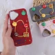 قاب چرمی ژله ای Leather طرح M&M برجسته