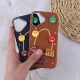 قاب چرمی ژله ای Leather طرح M&M برجسته