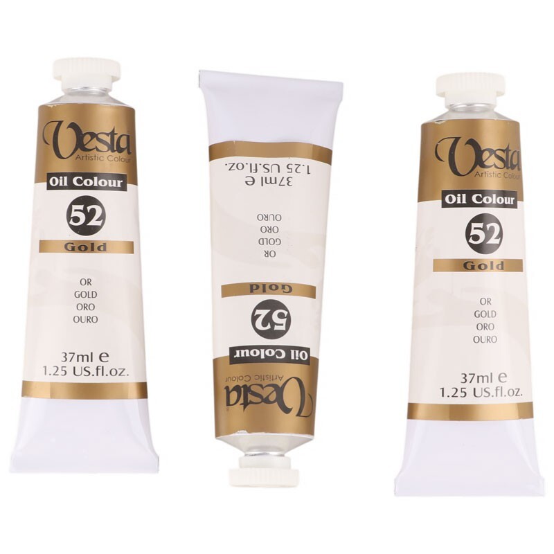 رنگ روغن متالیک وستا Gold 52 حجم 37 میلی لیتر
