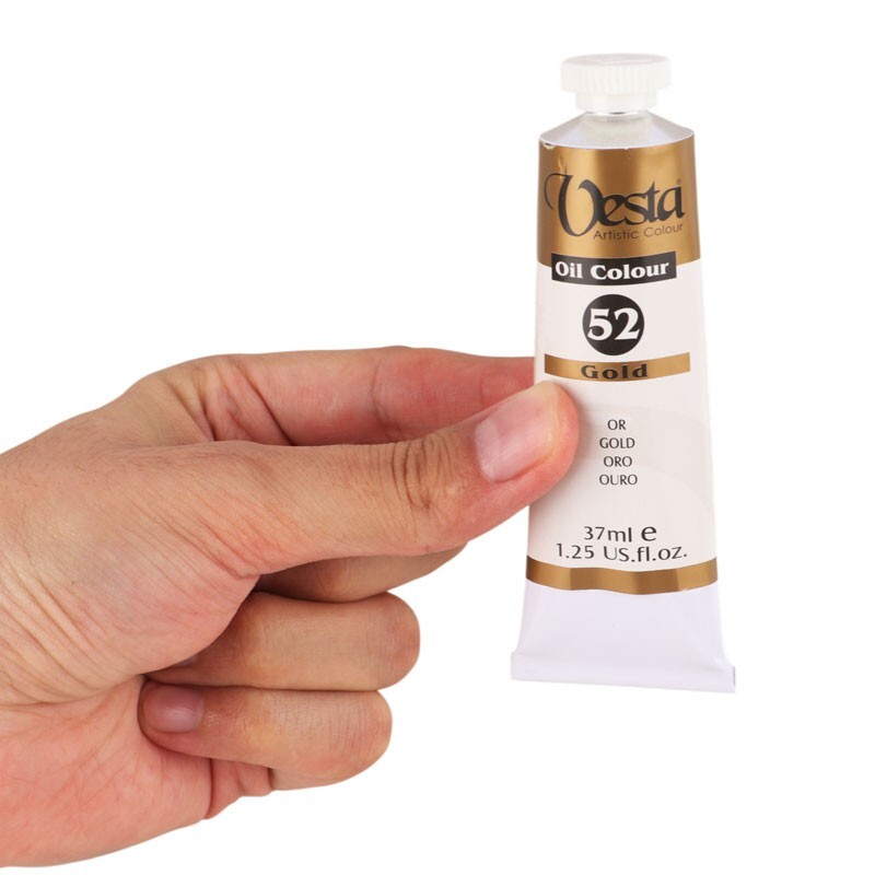 رنگ روغن متالیک وستا Gold 52 حجم 37 میلی لیتر