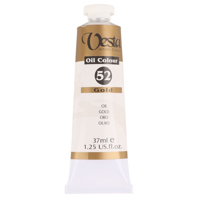 رنگ روغن متالیک وستا Gold 52 حجم 37 میلی لیتر