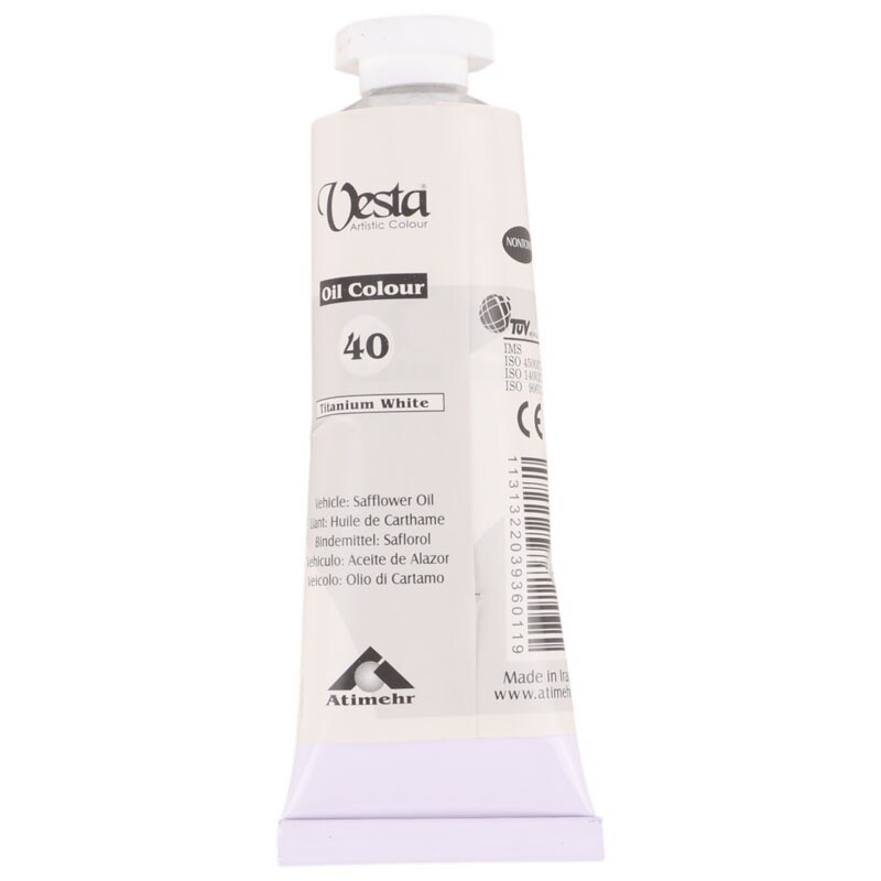 رنگ روغن وستا Titanium White 40 حجم 37 میلی لیتر