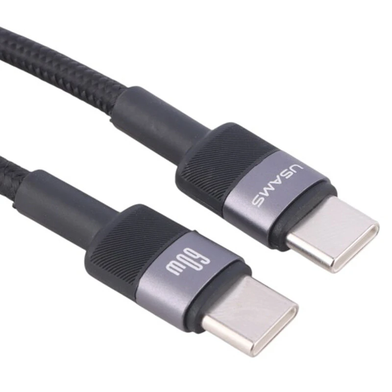 کابل دو سر تایپ سی فست شارژ 60 وات یوسامز SY SJ724 طول 1.2 متر کد 2
