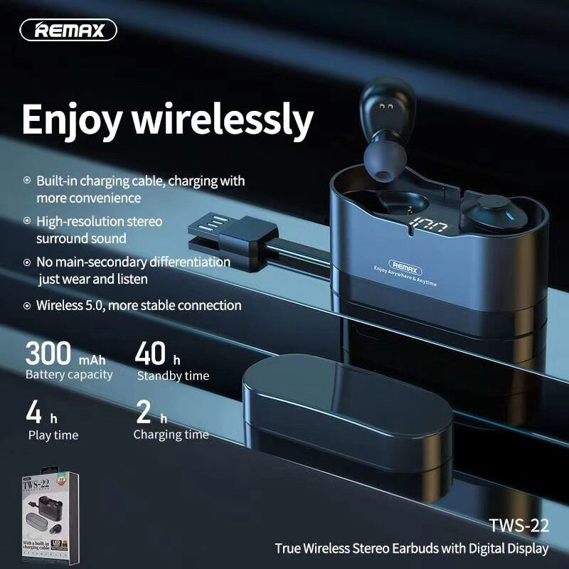 هندزفری بلوتوثی ریمکس TWS-22