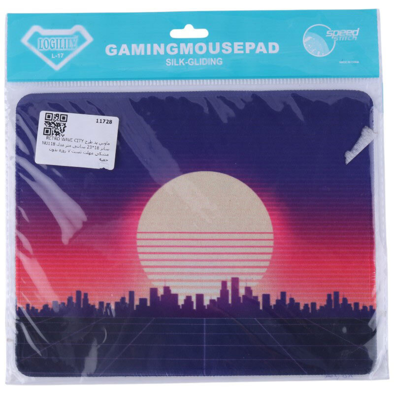 موس پد طرح Retro Wave City لاجیلیلی L-17 سایز 18*23 سانتی متر