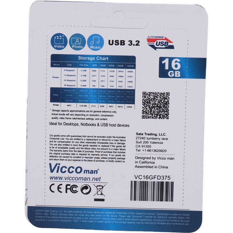 فلش 16 گیگ ویکومن Vicco Man VC375 USB3.2