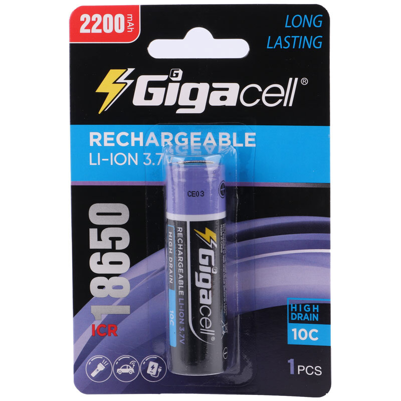 باتری لیتیومی شارژی Gigacell 18650 10C 2200mAh