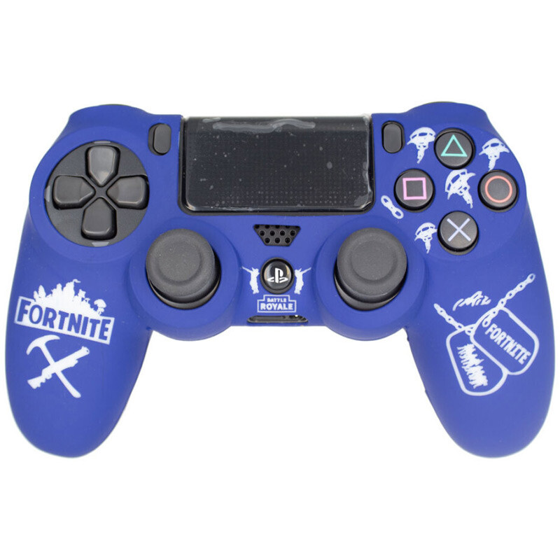 روکش دسته بازی PS4 طرح Fortnite زمینه آبی سفید