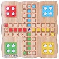 بازی فکری منچ و مارپله چوبی 27.5*27.5 سانتی متر شادی