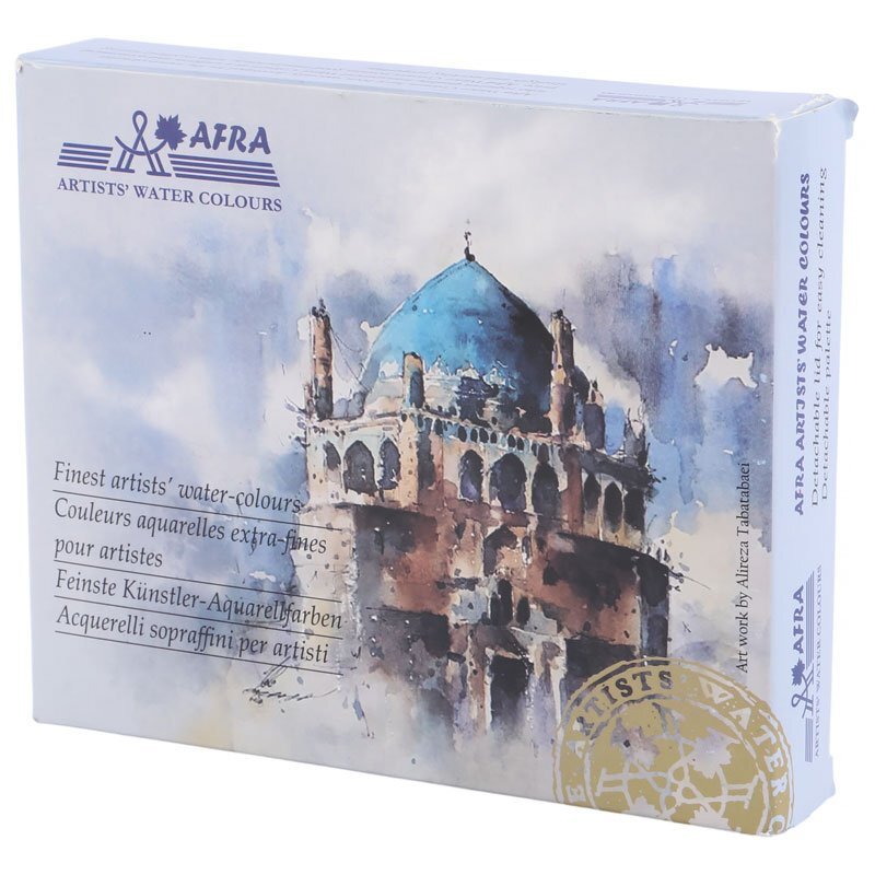 آبرنگ 18 رنگ افرا Afra