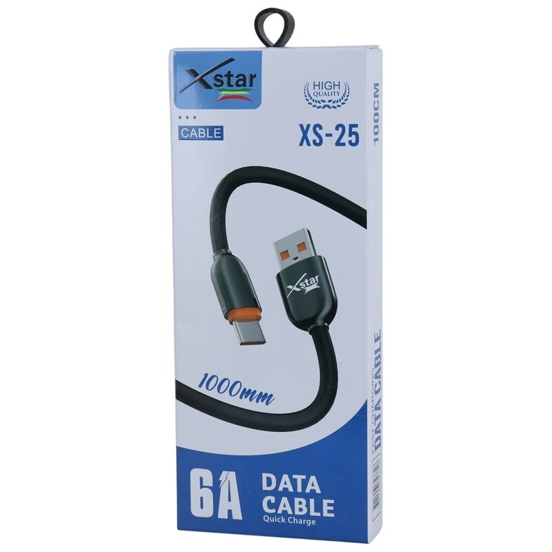 کابل لایتنینگ فست شارژ ایکس استار XS-25 طول 1 متر