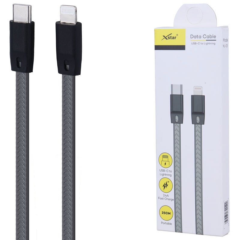 کابل تبدیل کوتاه فست شارژ Xstar MJ-05 Type-C To Lightning 2.4A 25cm
