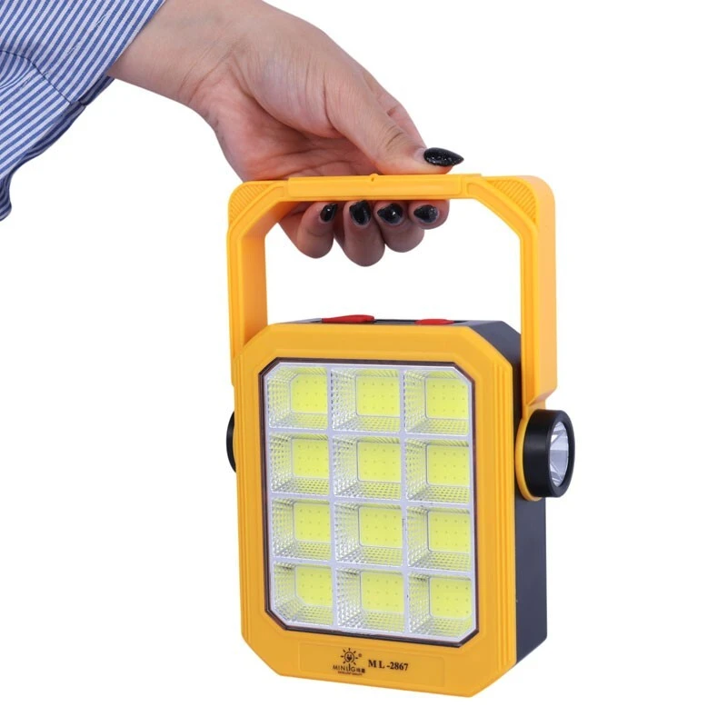 پروژکتور سیار ال ای دی شارژی و پاور بانک خورشیدی Solar LED Light ML-2867B