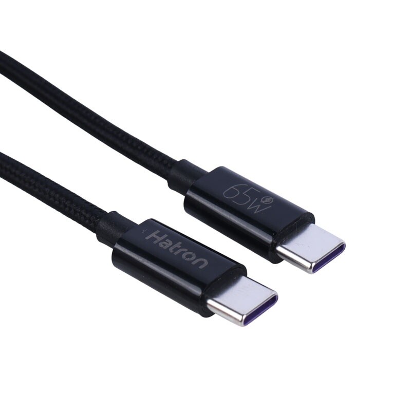 کابل تبدیل فست شارژ Hatron HC605HB Type-C To Type-C 65W 1m