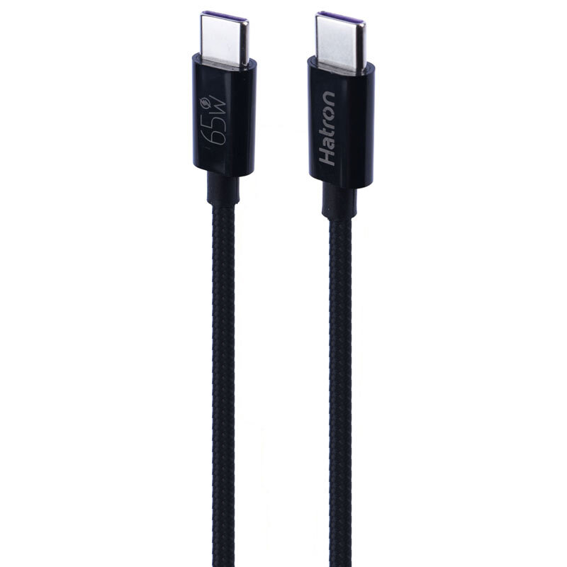 کابل تبدیل فست شارژ Hatron HC605HB Type-C To Type-C 65W 1m