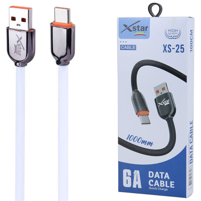 کابل تایپ سی فست شارژ Xstar XS-25 6A 1m