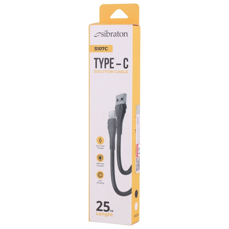 کابل کوتاه تایپ سی Sibraton S107A 25cm