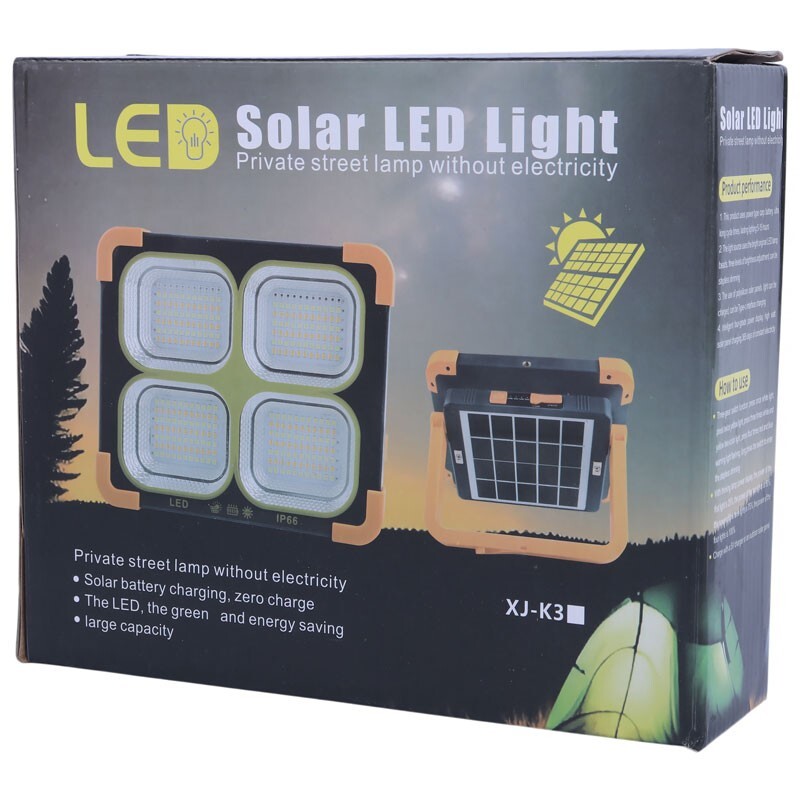 پروژکتور سیار شارژی و پاور بانک خورشیدی Solar LED Light XJ-K3