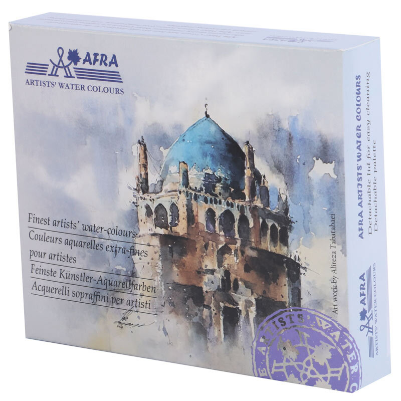 آبرنگ 12 رنگ افرا Afra