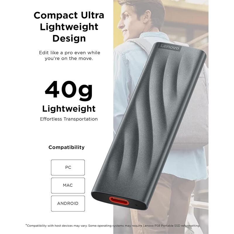 حافظه اکسترنال SSD لنوو Lenovo PS8 512GB