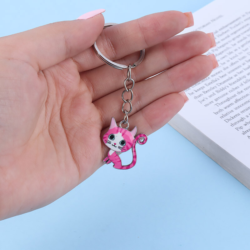 جاکلیدی فلزی طرح گربه