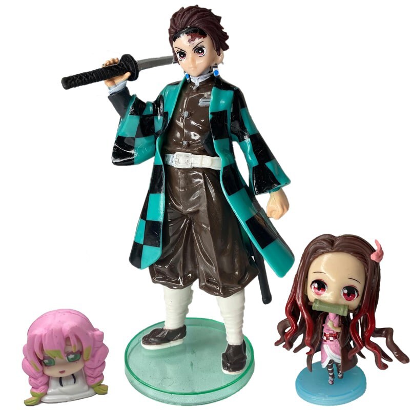 اکشن فیگور طرح کارکترهای انیمه Demon Slayer بسته 4 عددی