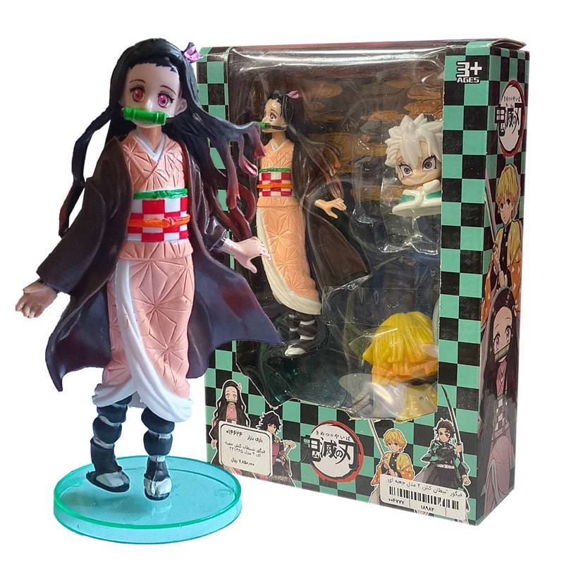 اکشن فیگور طرح کارکترهای انیمه Demon Slayer بسته 4 عددی