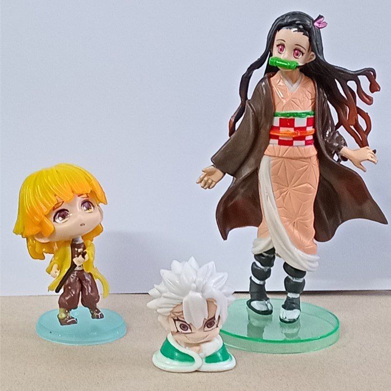 اکشن فیگور طرح کارکترهای انیمه Demon Slayer بسته 4 عددی