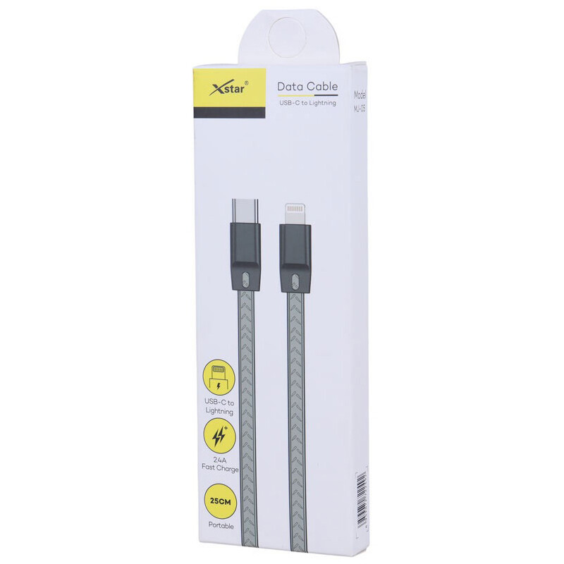 کابل تبدیل کوتاه فست شارژ Xstar MJ-05 Type-C To Lightning 2.4A 25cm